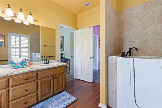 a house view with a garden space