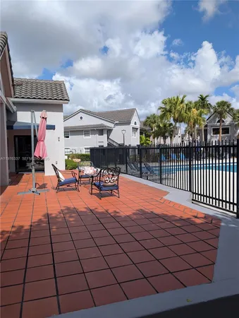 a outdoor view with a sitting space