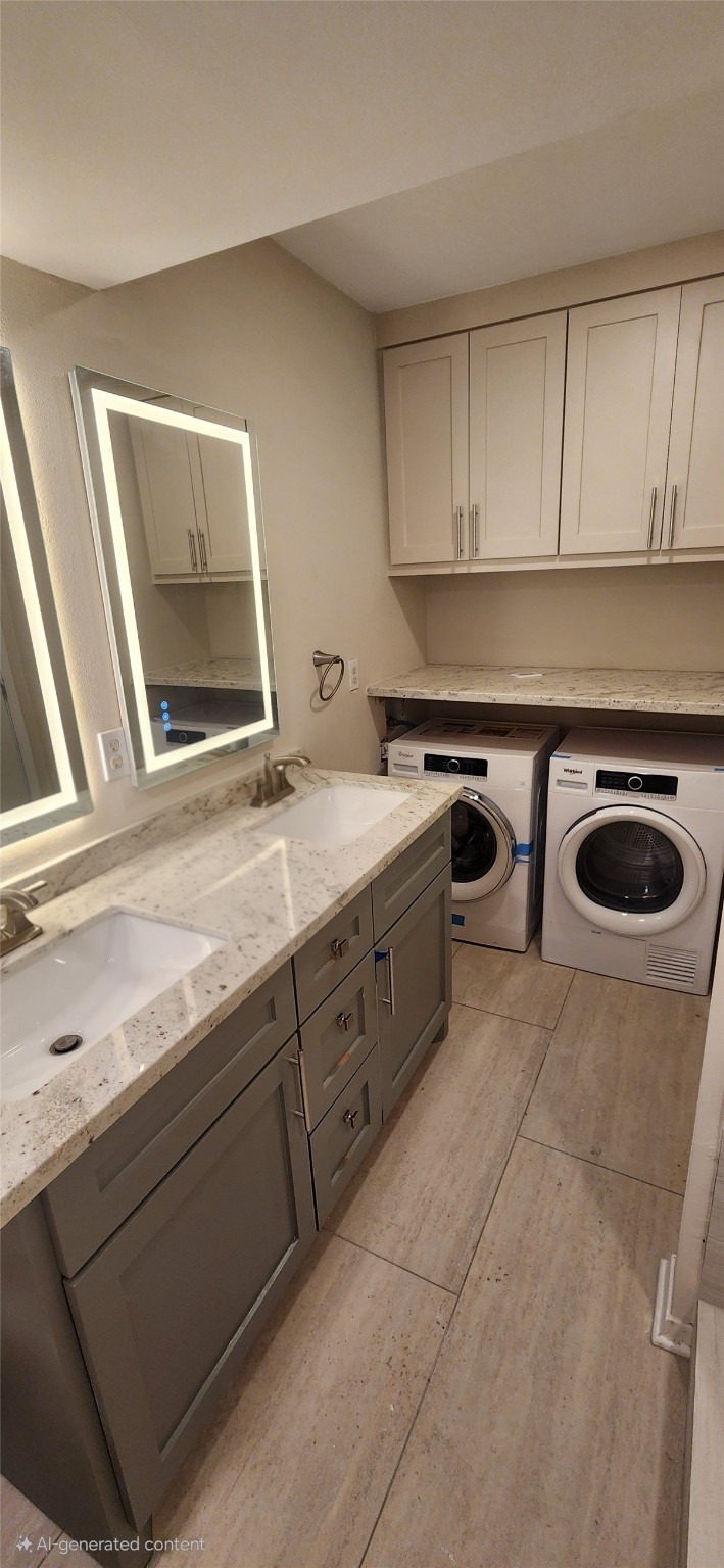909 Silber Road, Unit 27E Houston, TX 77024 - Photo 7 of 15 a kitchen with a sink stove and cabinets