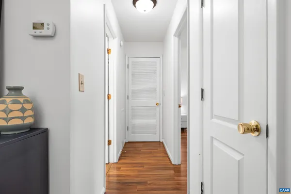 a view of hallway with stairs