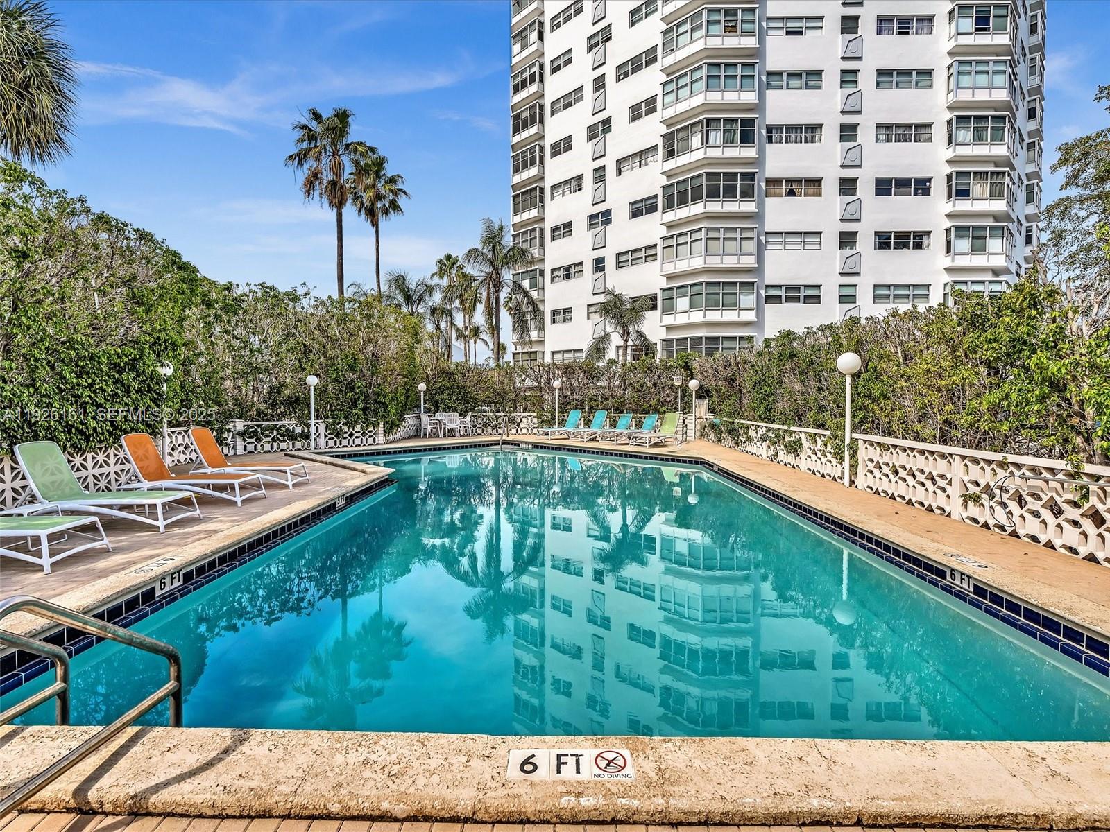 1881 Washington Avenue, Unit 16E Miami Beach, FL 33139 - Photo 46 of 65 a view of a swimming pool with a yard