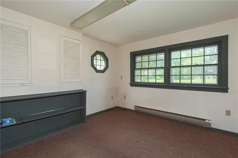 an empty room with a window