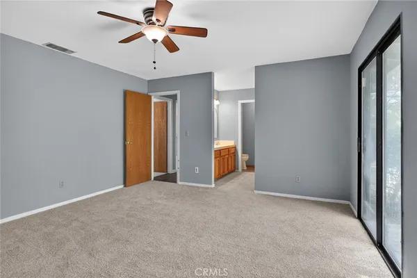 a view of a chandelier in a room