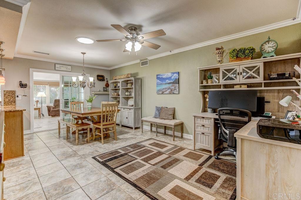 Family room and/or dining area with solar tube for great natural light.