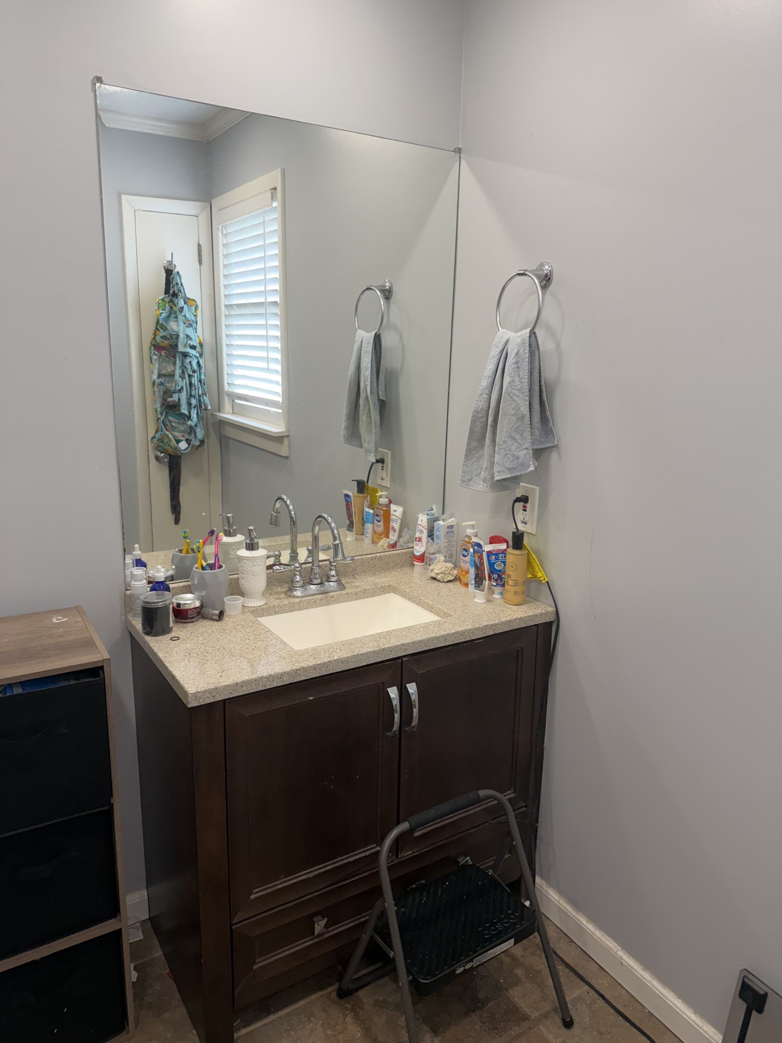 901 East College Street Pulaski, TN 38478 - Photo 17 of 20 a bathroom with a sink vanity and a mirror