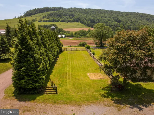 a view of a lake with a mountain in the background
