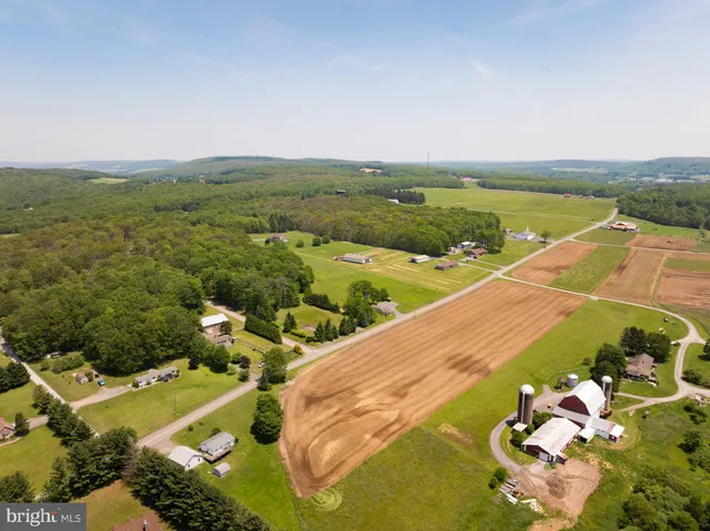 an aerial view of a city