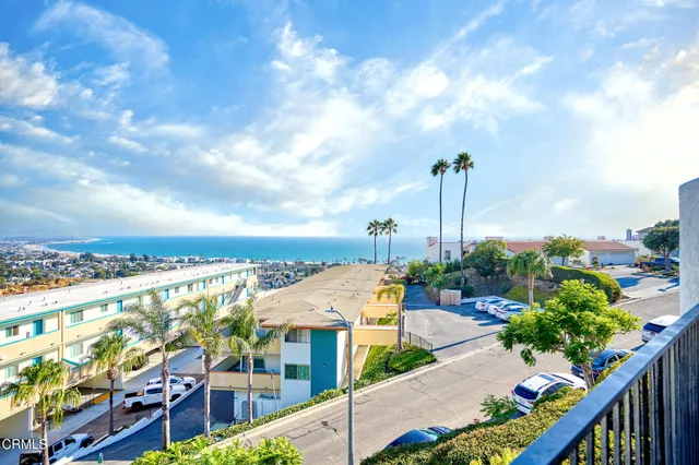 a view of a city from a terrace