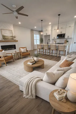 a kitchen with stainless steel appliances granite countertop a refrigerator a oven and a wooden floors