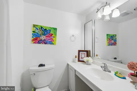 a bathroom with a sink a mirror and a toilet