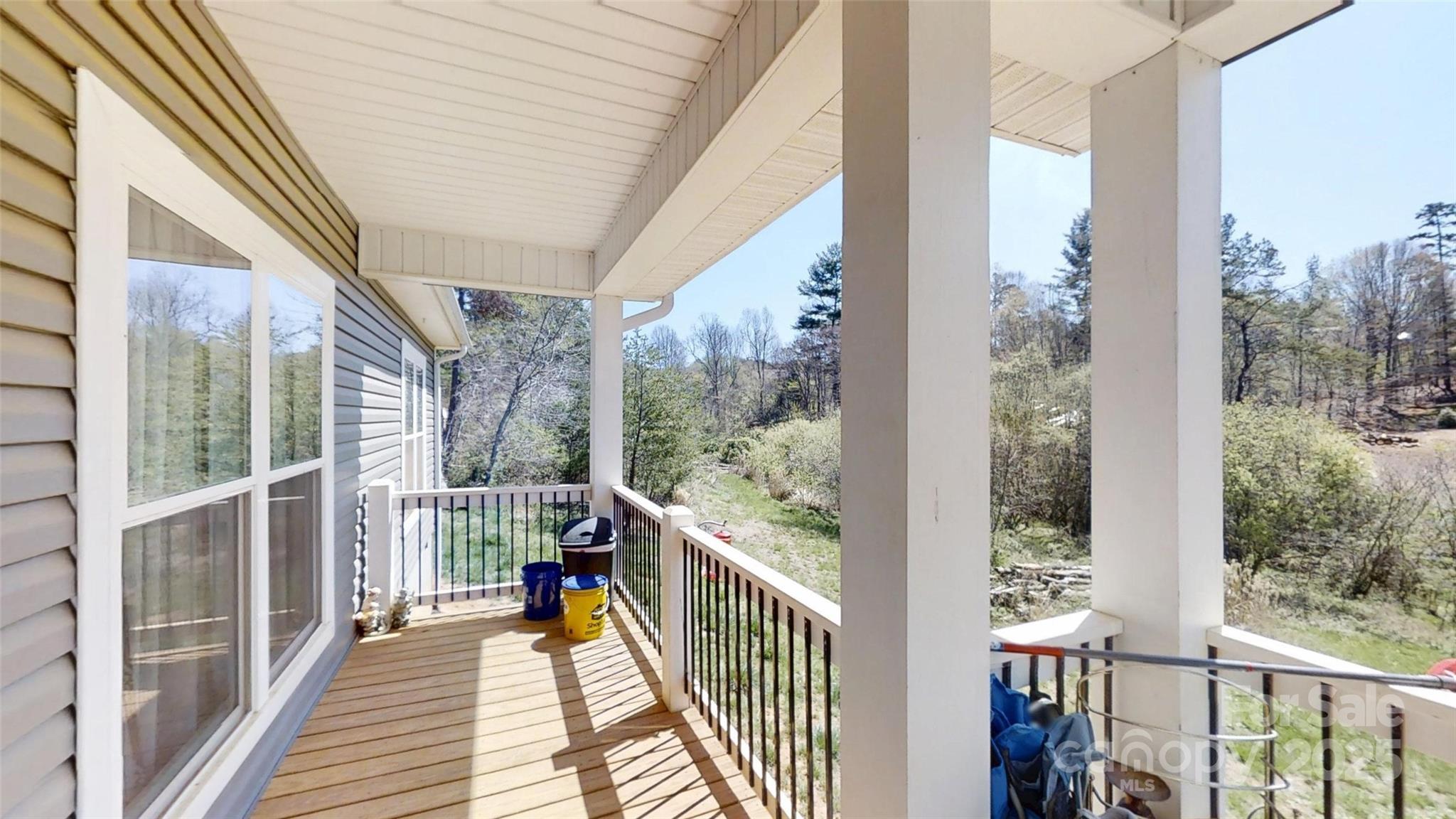 19 Higgins Road Weaverville, NC 28787 - Photo 25 of 48 a view of a balcony with wooden floor