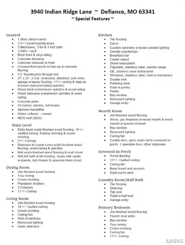 $749,000 | 3940 Indian Ridge Lane, Defiance, MO 63341