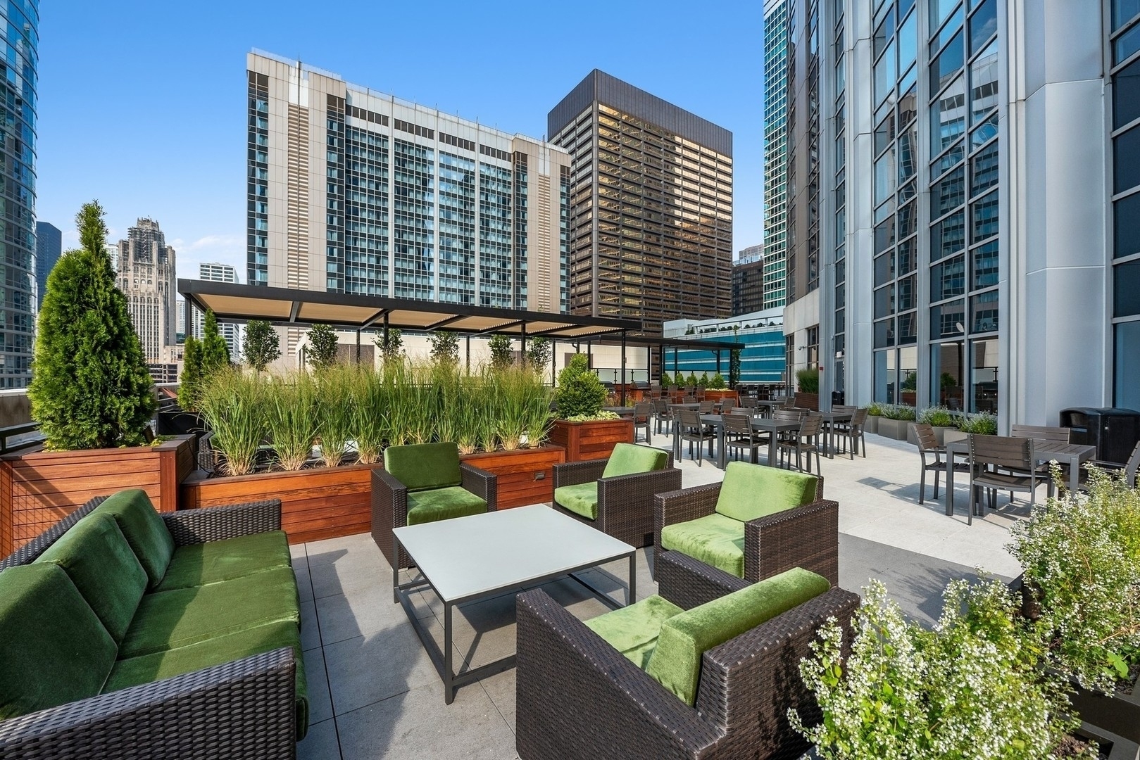 512 North McClurg Court, Unit 3312 Chicago, IL 60611 - Photo 41 of 47 swimming pool with outdoor seating and plants