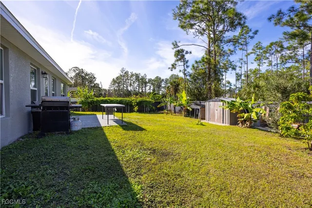 a view of outdoor space with garden
