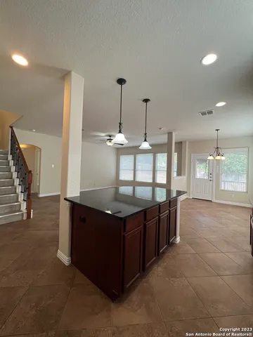 a open kitchen with lots of counter top space