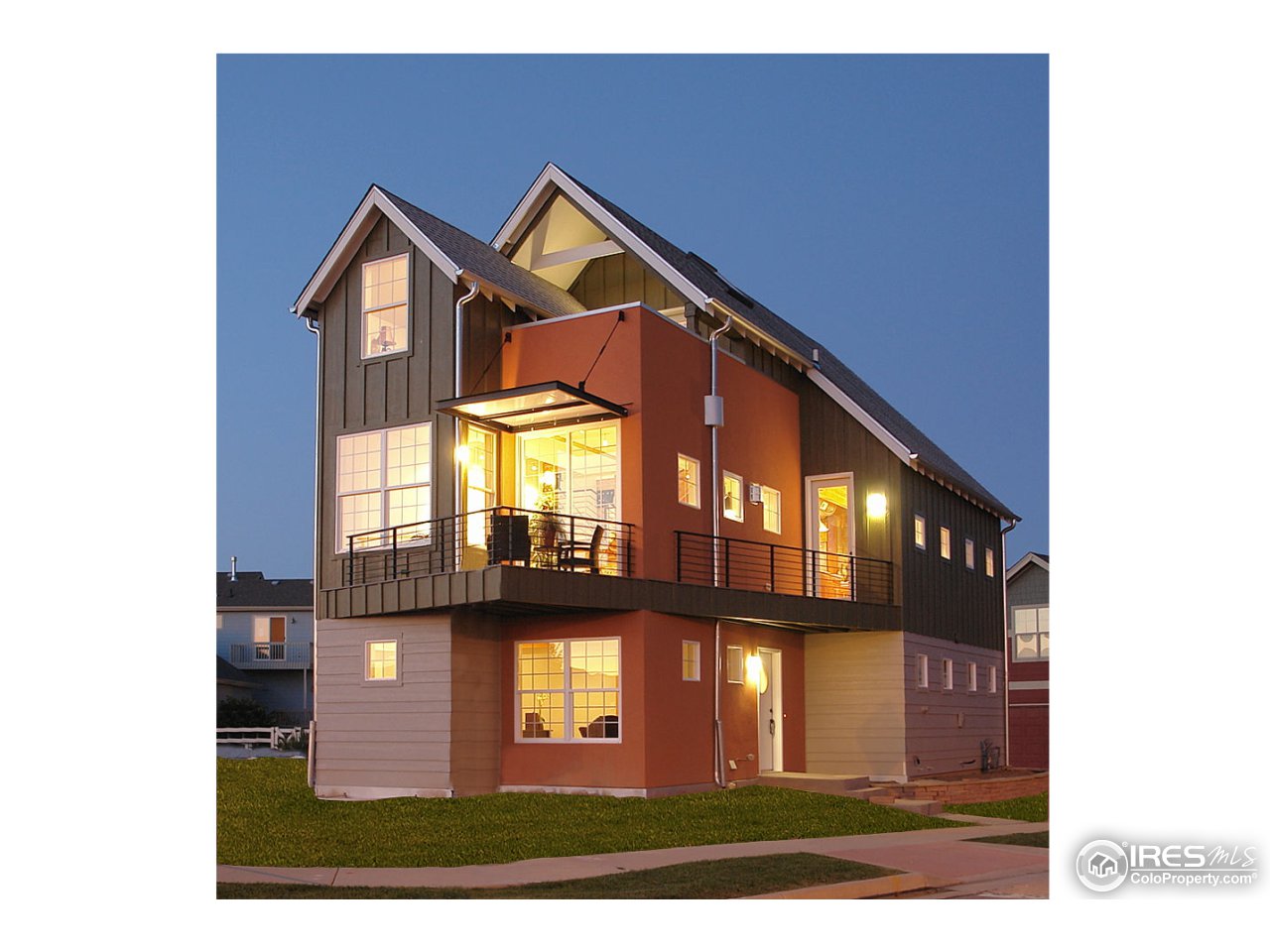 a front view of a house