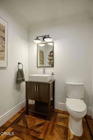 a large swimming pool with a large window and table