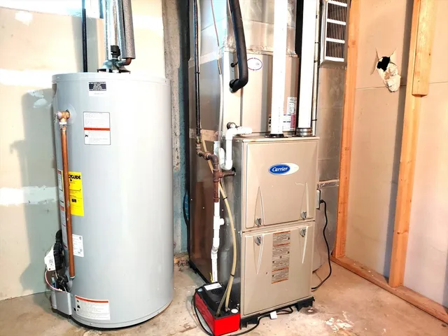 a view of an entryway with a tub