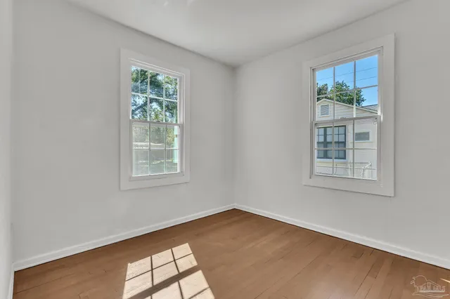 an empty room with a window