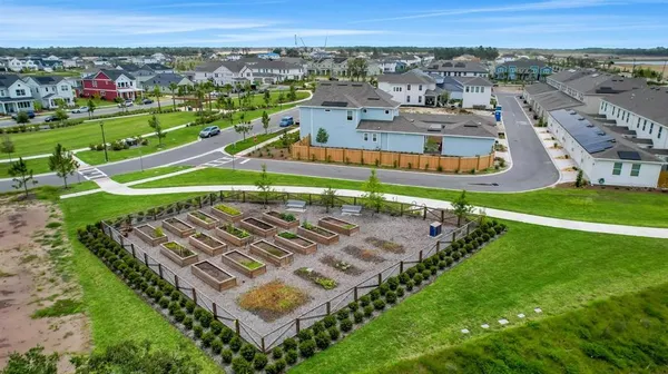 an aerial view of a city