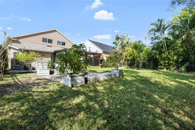 a view of a park with slides