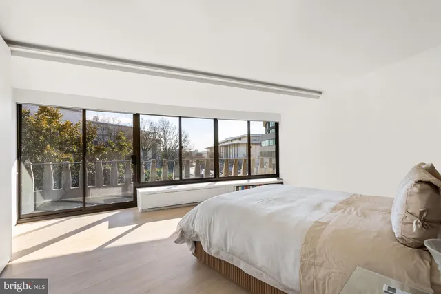 a front view of a multi story building