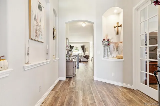 view of livingroom with furniture and wooden floor