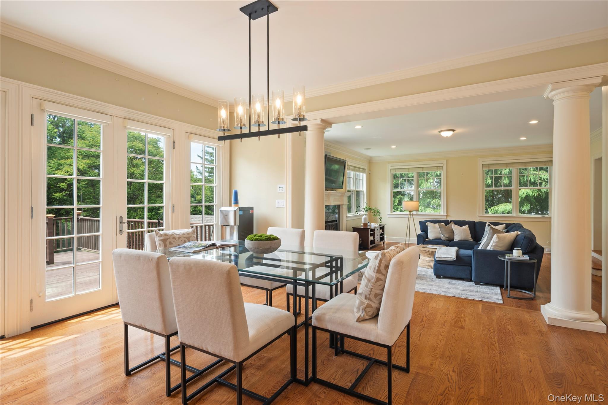 77 Byram Ridge Road Armonk, NY 10504 - Photo 18 of 48 Breakfast area in eat-in kitchen with French doors to expansive deck