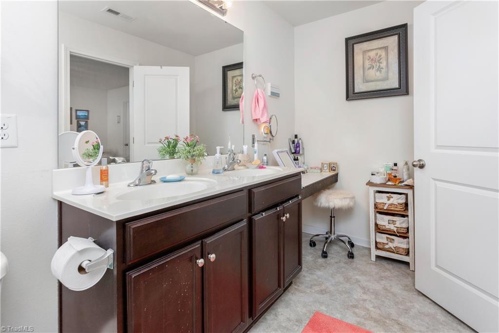6413 Bentbrush Street Rural Hall, NC 27045 - Photo 19 of 31 Primary bathroom with built in vanity!!