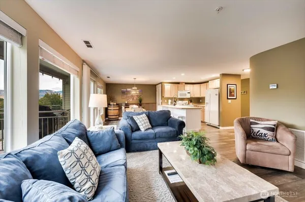 a living room with furniture and a couch