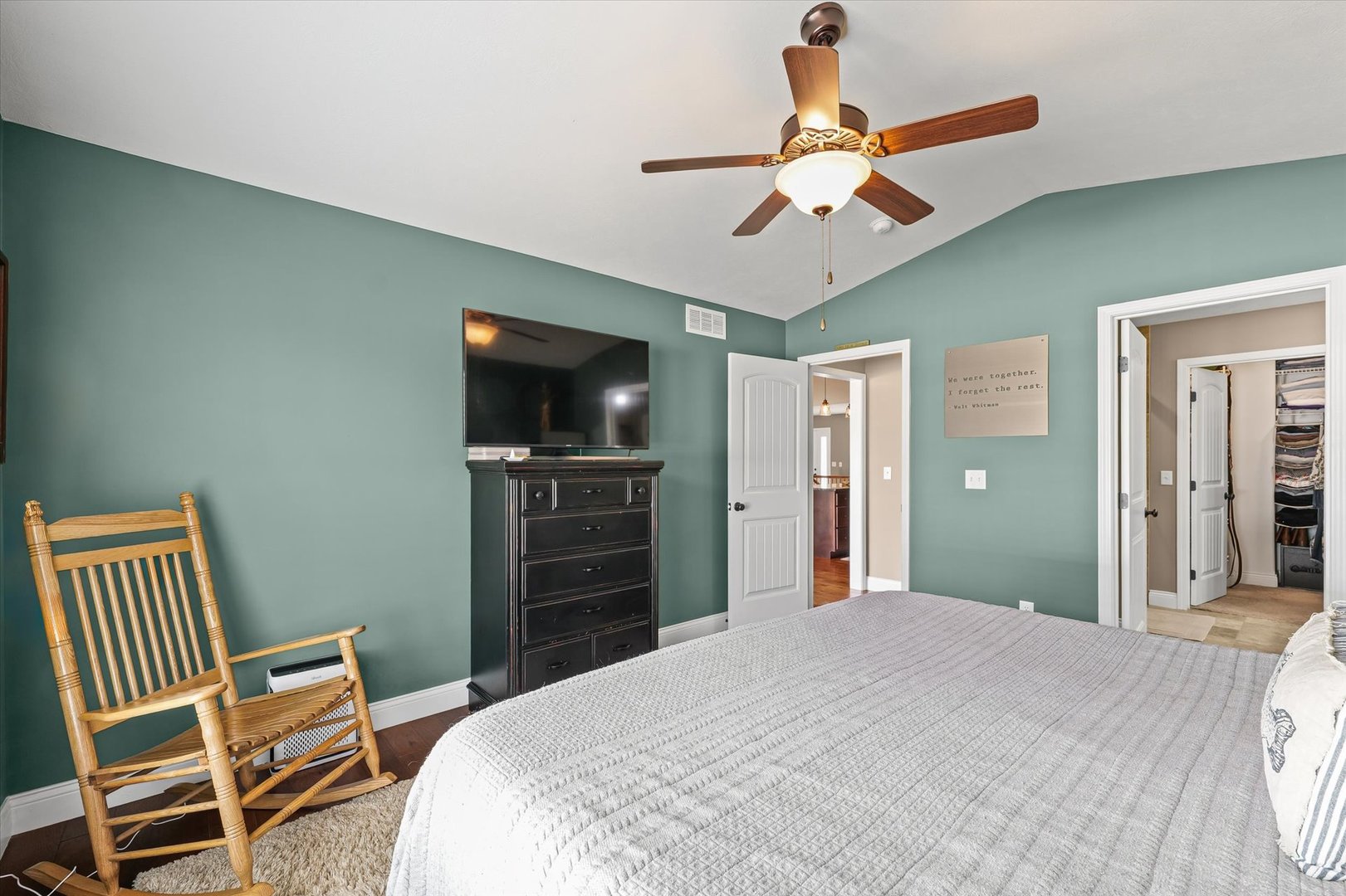 2022 Prairie Grass Lane Mahomet, IL 61853 - Photo 26 of 51 a bedroom with a bed and a television