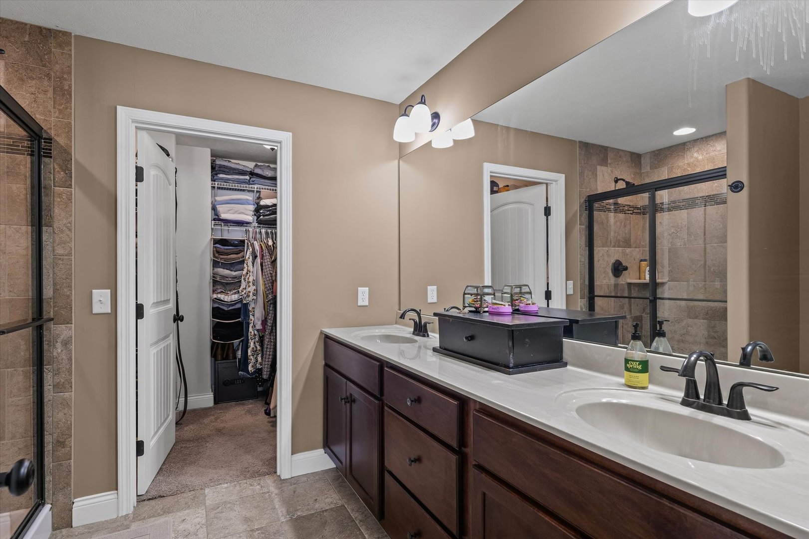 2022 Prairie Grass Lane Mahomet, IL 61853 - Photo 30 of 51 a bathroom with a double vanity sink mirror and double