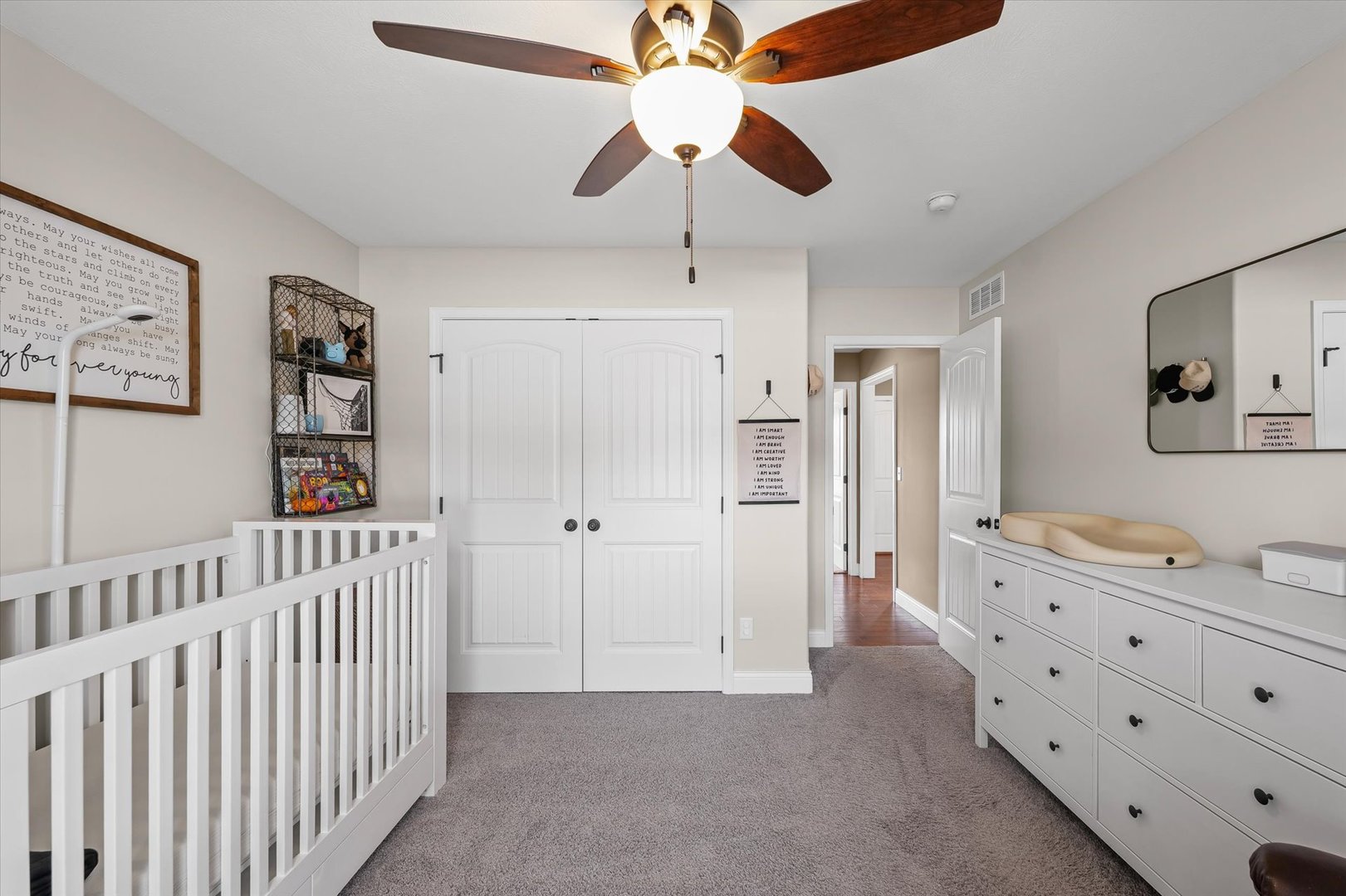2022 Prairie Grass Lane Mahomet, IL 61853 - Photo 37 of 51 a view of a hallway with a bedroom