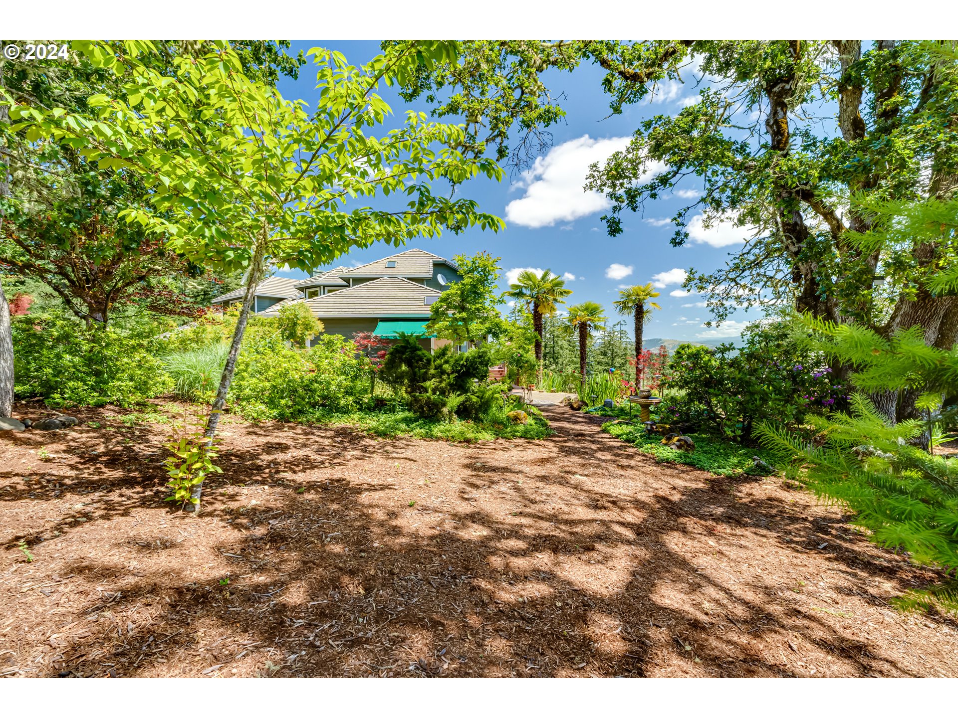 85290 Ridge Top Drive Eugene, OR 97405 - Photo 46 of 48 a view of a yard with plants and a bench