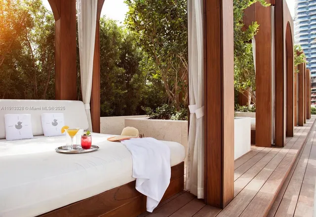 a outdoor space with furniture