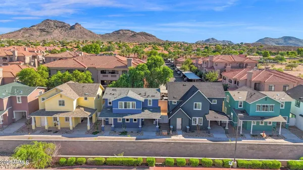 an aerial view of residential houses
