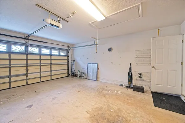 a view of a garage