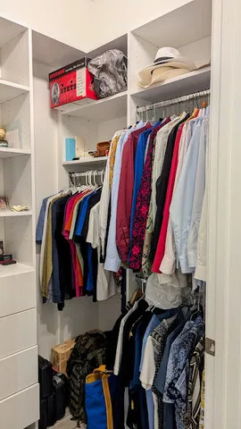 a view of a walk in closet