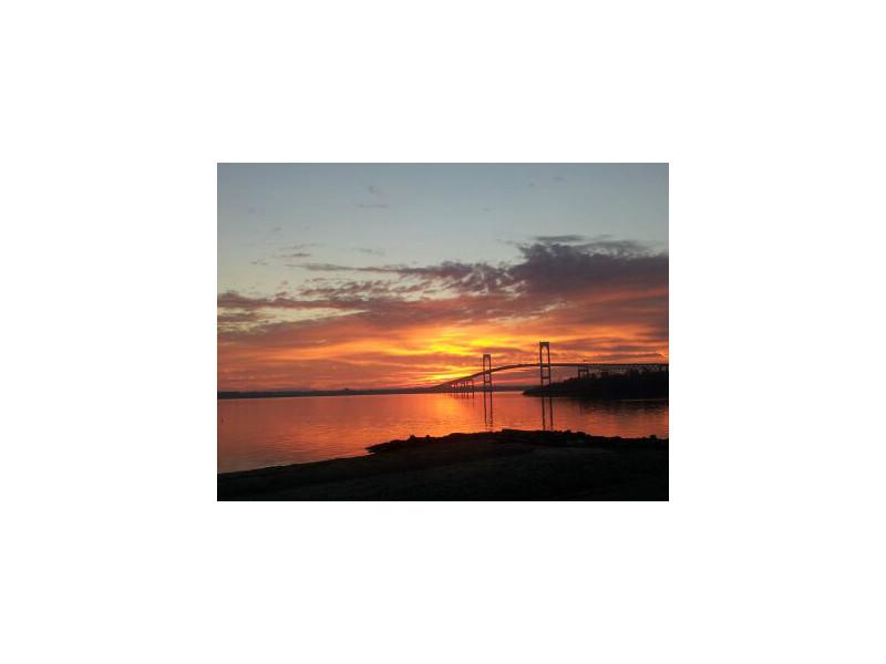 16 East Shore Road Jamestown, RI 02835 - Photo 19 of 20 Waterfront/Dock/Pier. The Newport Bridge at sunrise.