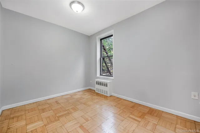 an empty room with a window