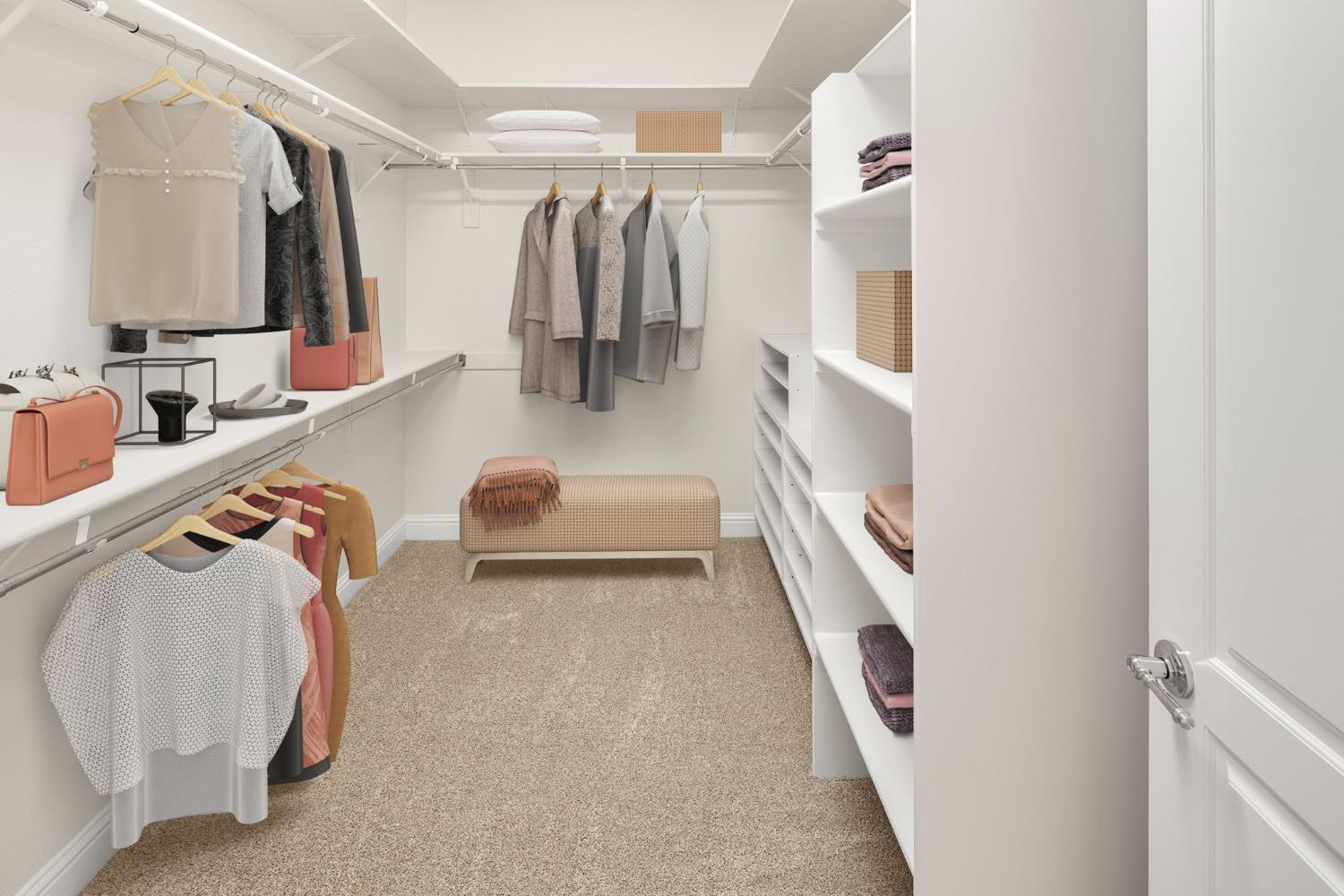 2144 Penstone Loop Roseville, CA 95747 - Photo 13 of 60 a view of walk in closet with clothes and shoes