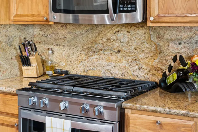 a close view of a stove