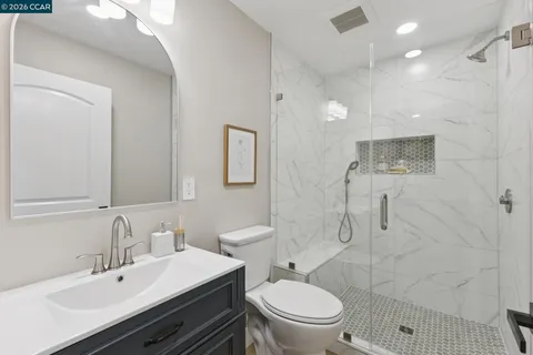 a small space with a shower