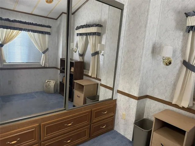 a close view of closet