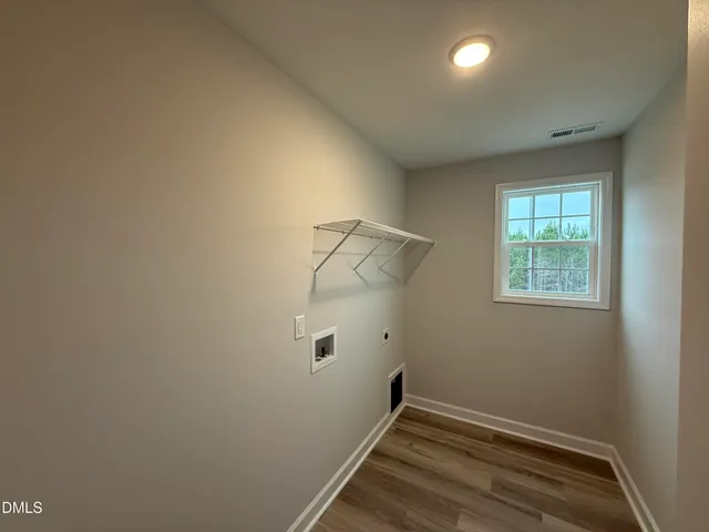 an empty room with a workbench