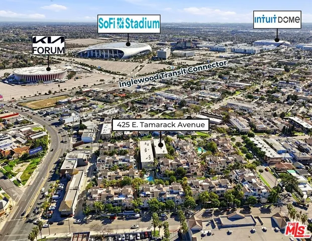 an aerial view of multiple house