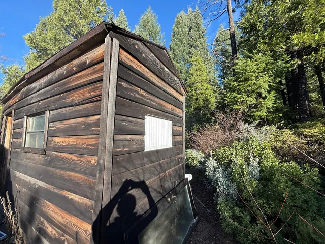 a backyard of a house