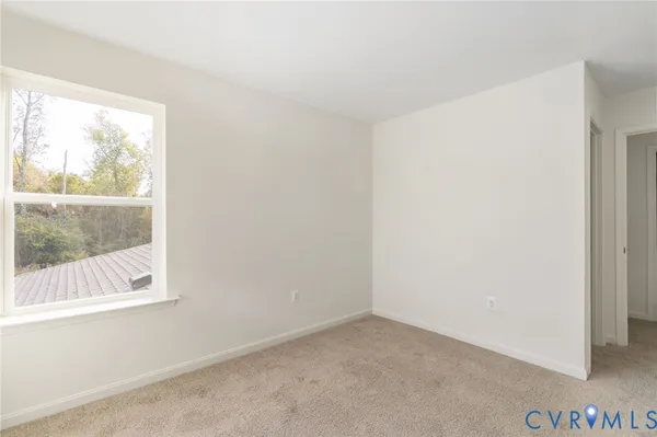 an empty room with a window