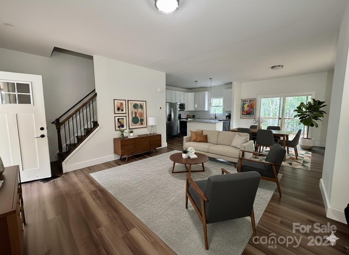 206 Cascade Rdg Road Fairview, NC 28730 - Photo 10 of 38 a living room with furniture and wooden floor