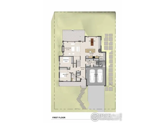 a picture of a bench in a building